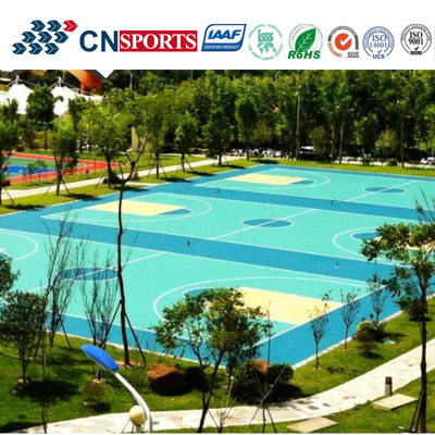 Easy Construction Eco Friendly Crystal Basketball Court SPU Flooring With Iaaf
