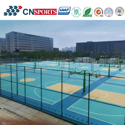 Easy Construction Eco Friendly Crystal Basketball Court SPU Flooring With Iaaf