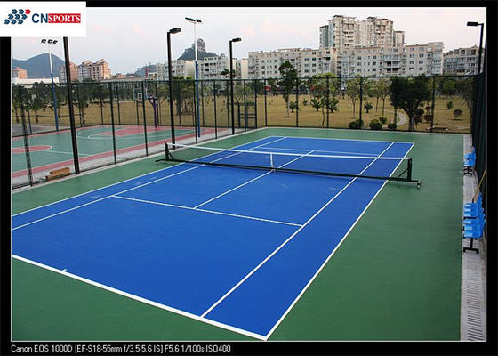 2.2mpa Tensile Strength Silicon PU Flooring and High Rebound for Tennis Court