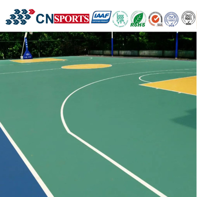 Easy Construction Eco Friendly Crystal Basketball Court SPU Flooring With Iaaf